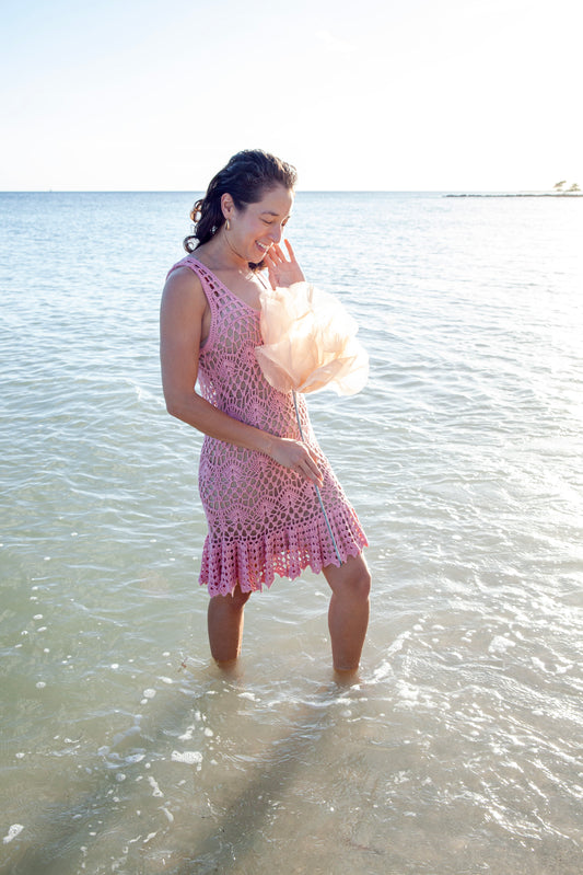 Whispering Petals Crochet Dress