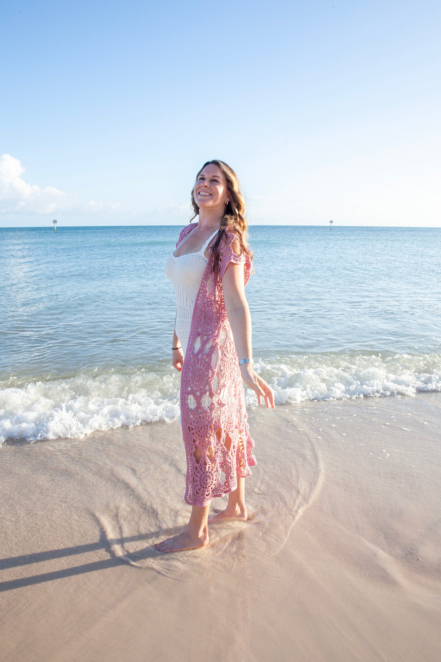 Snowflake Bloom Crochet Kimono