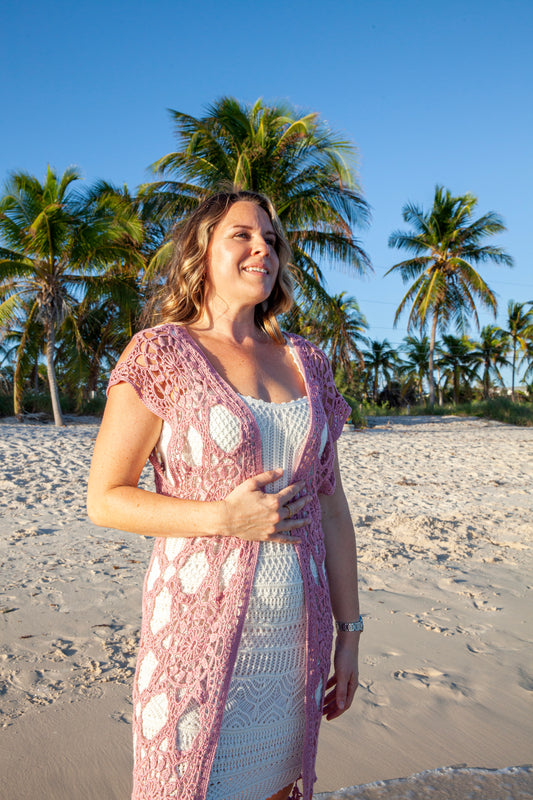 Snowflake Bloom Crochet Kimono