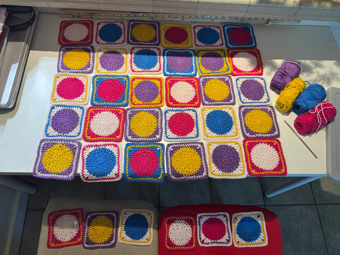 Weekend mode: granny-square takeover 💕🧶