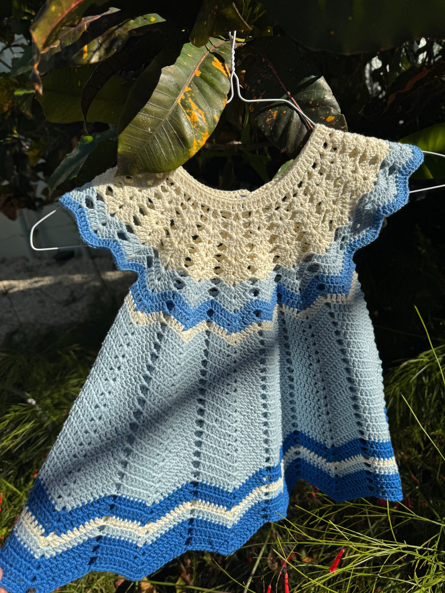 Clouds & Waves Baby Dress
