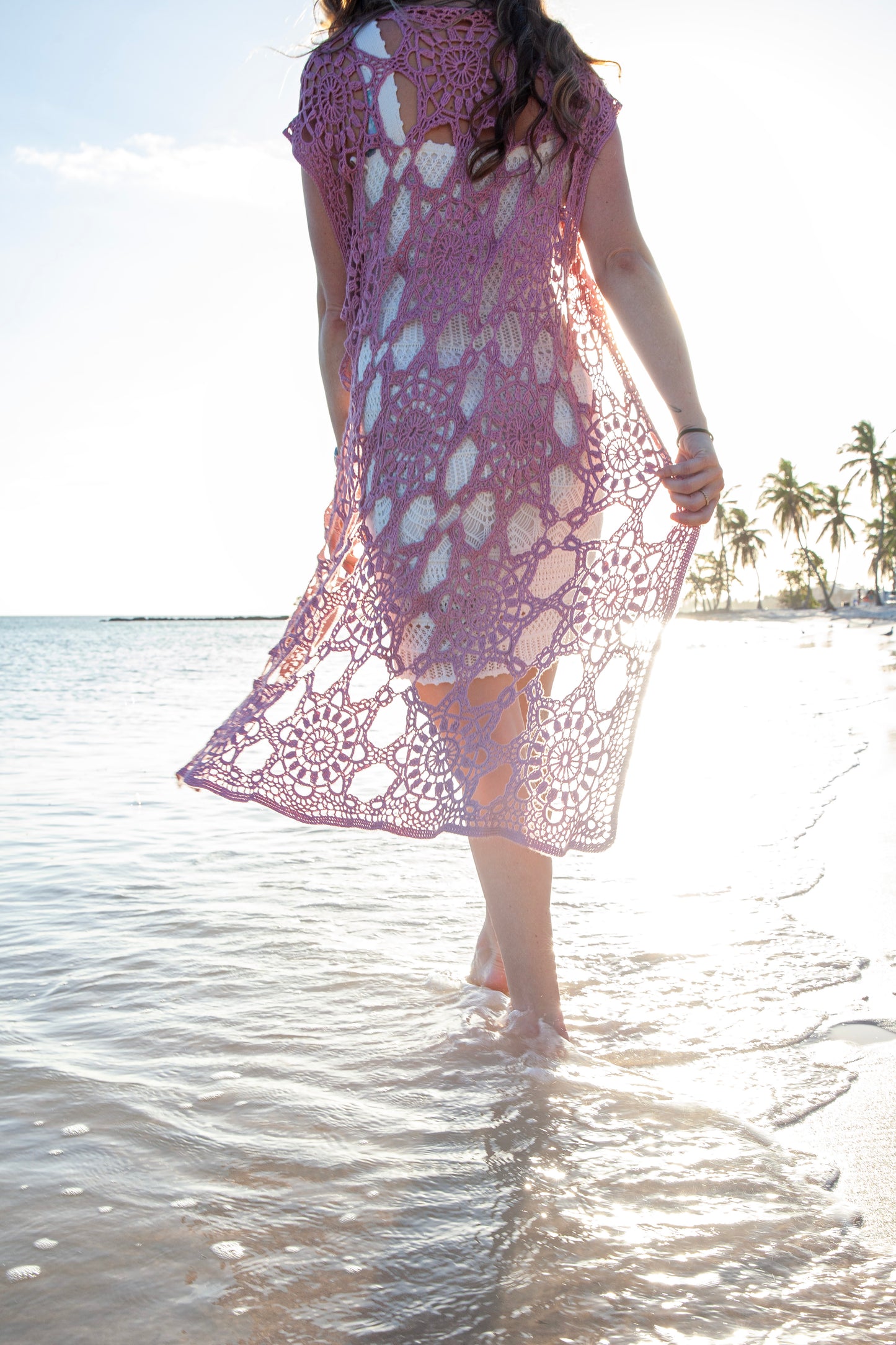 Snowflake Bloom Crochet Kimono